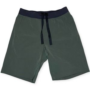Lululemon Men L Linerless Training Short Olive Green Quick Drying Swim Shorts